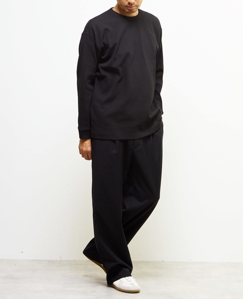 【MASTER FRAME/マスターフレーム】エステルワッフル長袖クルーネックTシャツ 詳細画像 ブルー 9