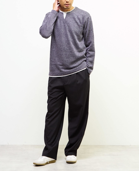 【MASTER FRAME/マスターフレーム】サカリバフェイクレイヤードキーネックTシャツ 詳細画像 ブルー 18