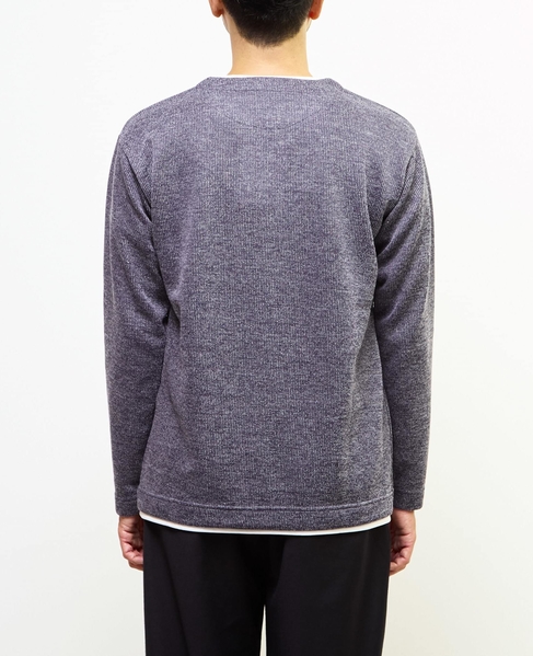 【MASTER FRAME/マスターフレーム】サカリバフェイクレイヤードキーネックTシャツ 詳細画像 ブルー 4