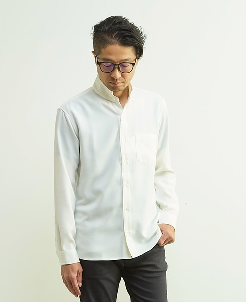 マルチファブリックワンピースシャツ 詳細画像 ホワイト 11