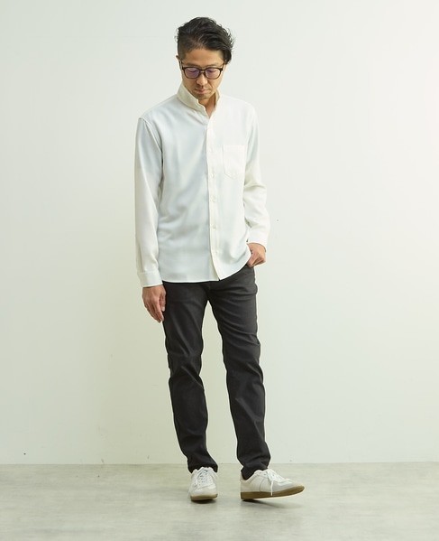 マルチファブリックワンピースシャツ 詳細画像 ホワイト 14