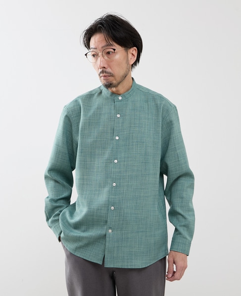 スタンダードバンドカラーシャツ 詳細画像 グリーン 2