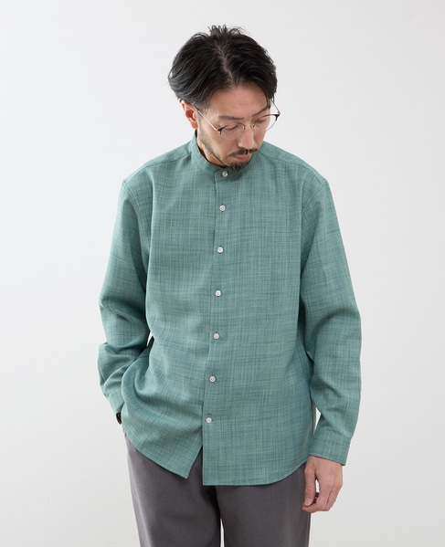 スタンダードバンドカラーシャツ 詳細画像 グリーン 3