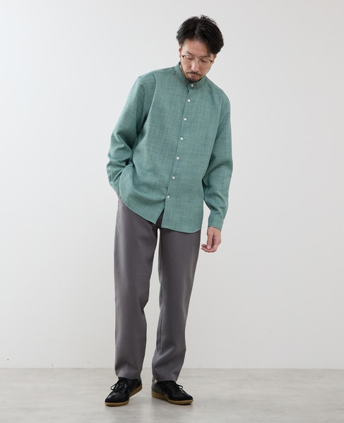 スタンダードバンドカラーシャツ 詳細画像 グリーン 4