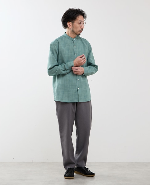 スタンダードバンドカラーシャツ 詳細画像 グリーン 5