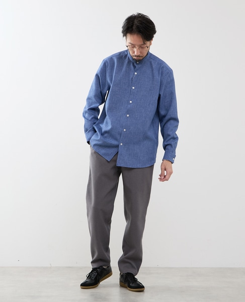 スタンダードバンドカラーシャツ 詳細画像 グリーン 8