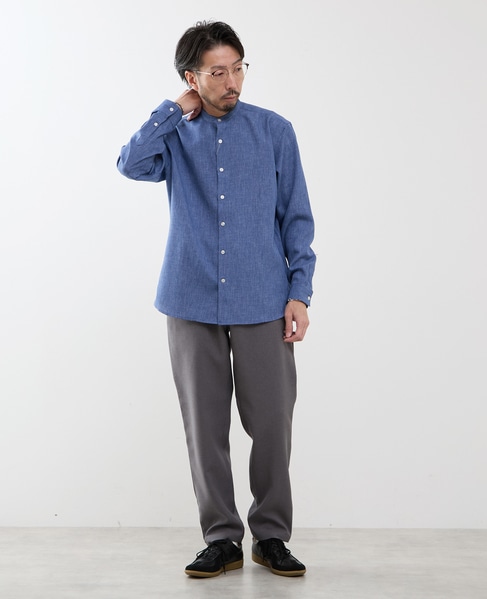 スタンダードバンドカラーシャツ 詳細画像 グリーン 9