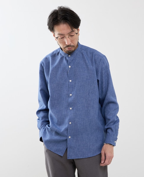 スタンダードバンドカラーシャツ 詳細画像 ブルー 1