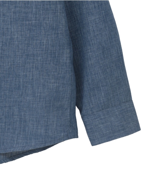 スタンダードバンドカラーシャツ 詳細画像 ブルー 4