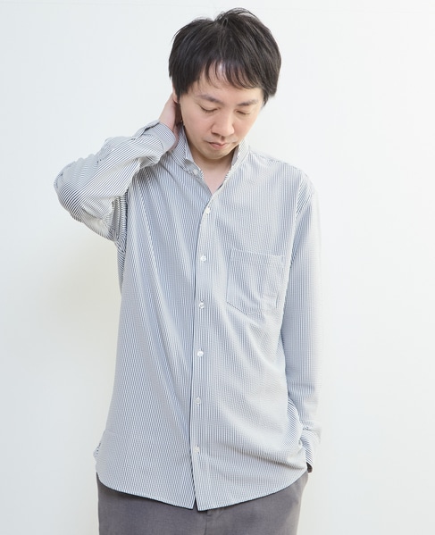 トリコットサッカーワンピースカラーシャツ 詳細画像 ホワイト 12