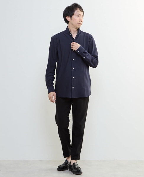 トリコットサッカーワンピースカラーシャツ 詳細画像 ホワイト 19