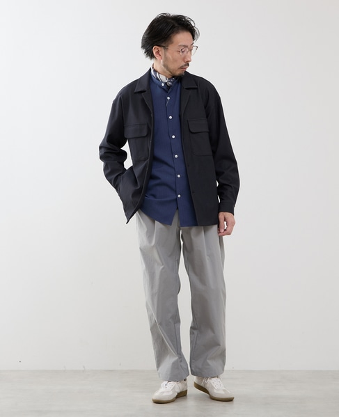 カラードストライプバンドカラーシャツ 詳細画像 ライトグレー 24