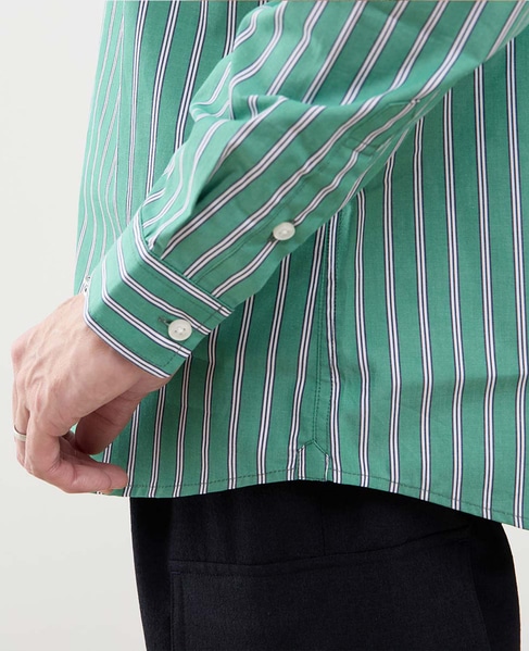 カラードストライプバンドカラーシャツ 詳細画像 ライトグレー 6