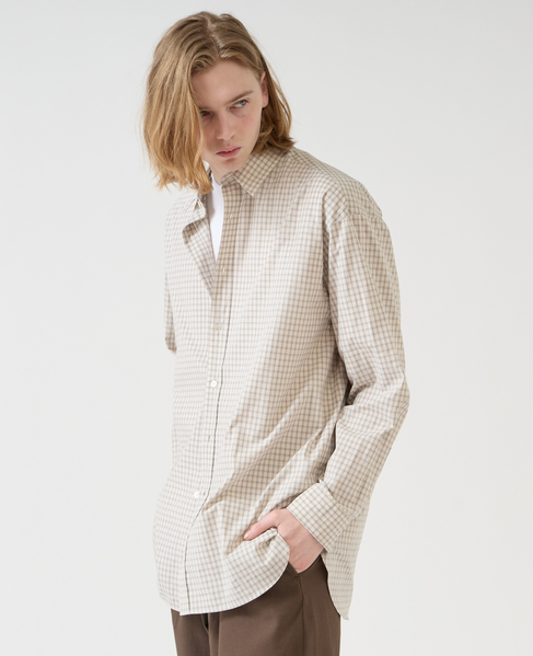 【1978 MEN'S MELROSE】トラッドレギュラーカラーシャツ 詳細画像 ベージュ 10