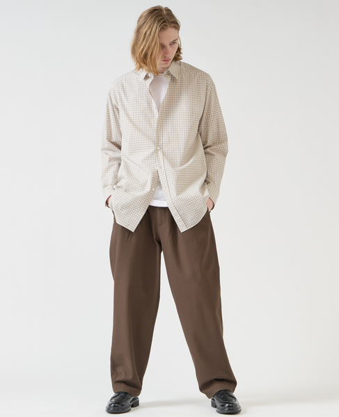 【1978 MEN'S MELROSE】トラッドレギュラーカラーシャツ 詳細画像 ベージュ 17