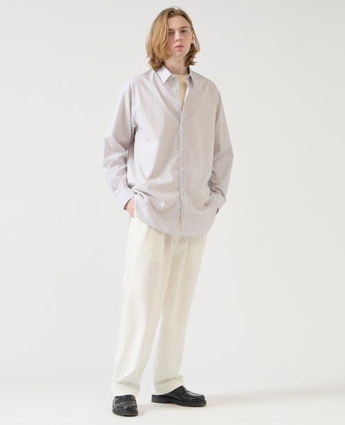 【1978 MEN'S MELROSE】トラッドレギュラーカラーシャツ 詳細画像 グレー 11