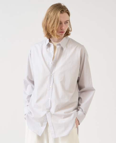 【1978 MEN'S MELROSE】トラッドレギュラーカラーシャツ 詳細画像 グレー 2