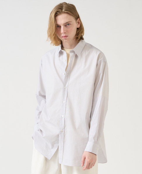 【1978 MEN'S MELROSE】トラッドレギュラーカラーシャツ 詳細画像 グレー 3