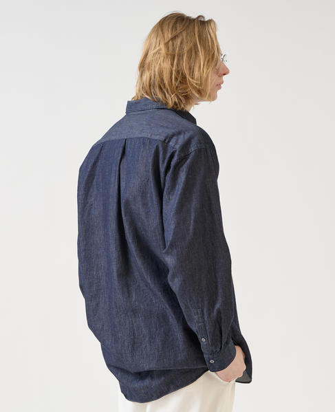 【1978 MEN'S MELROSE】デニムレギュラーカラーシャツ 詳細画像 インディゴ 10