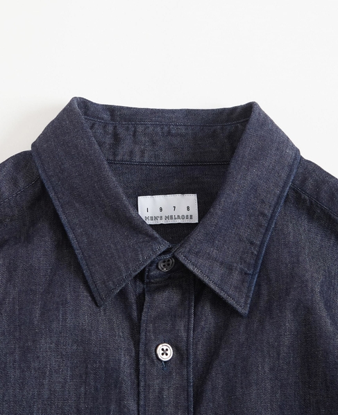 【1978 MEN'S MELROSE】デニムレギュラーカラーシャツ 詳細画像 インディゴ 2