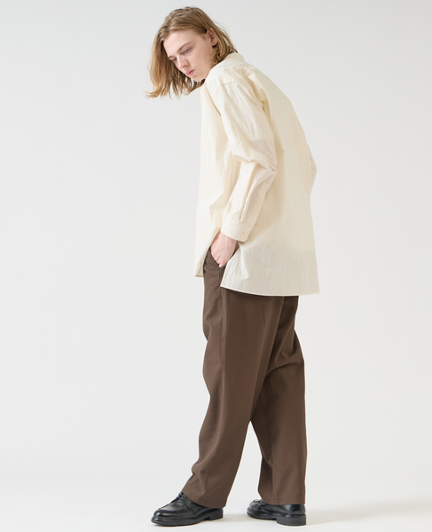 【1978 MEN'S MELROSE】ナチュラルタイプライターバンドカラーシャツ 詳細画像 アイボリー 19