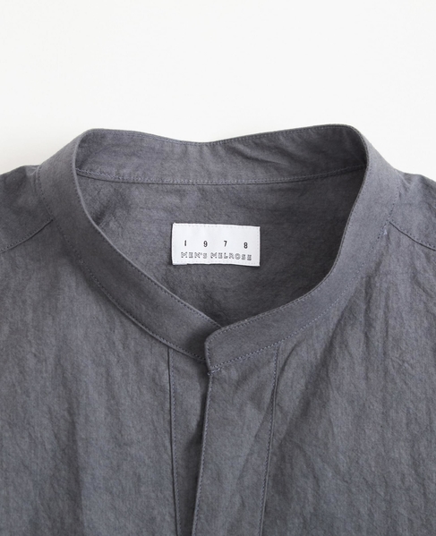 【1978 MEN'S MELROSE】ナチュラルタイプライターバンドカラーシャツ 詳細画像 アイボリー 2