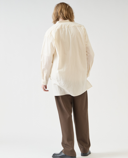 【1978 MEN'S MELROSE】ナチュラルタイプライターバンドカラーシャツ 詳細画像 アイボリー 20