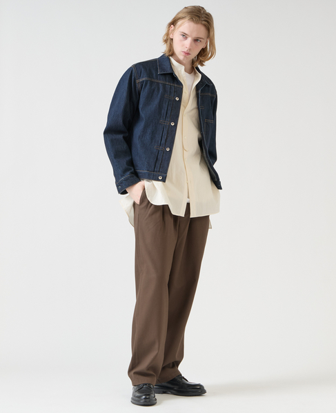 【1978 MEN'S MELROSE】ナチュラルタイプライターバンドカラーシャツ 詳細画像 アイボリー 24