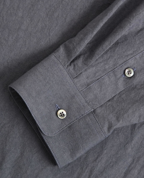 【1978 MEN'S MELROSE】ナチュラルタイプライターバンドカラーシャツ 詳細画像 アイボリー 9