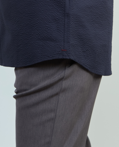 ストレッチフィット ワンピースカラー 七分袖シャツ 詳細画像 ライトグレー 9