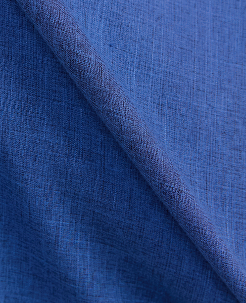 リネンライクエステル レギュラーカラー8分袖シャツ 詳細画像 サックス 12