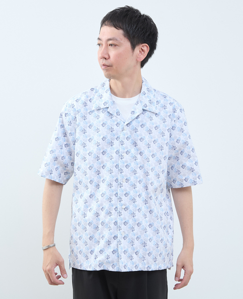 ボタニカルプリント半袖オープンカラーシャツ 詳細画像 ホワイト 10
