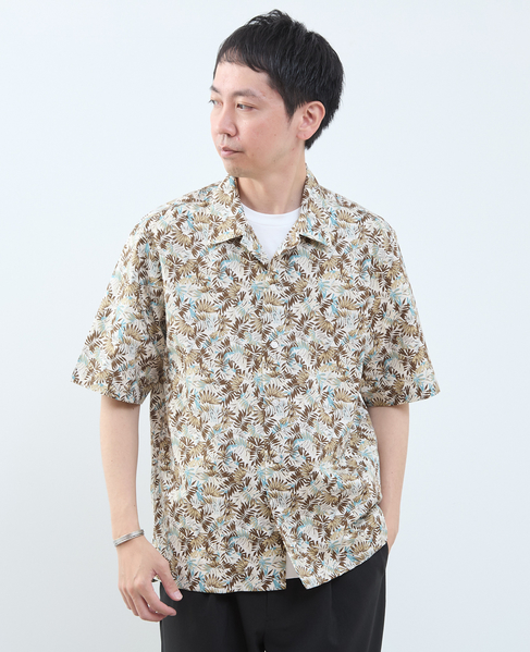 ボタニカルプリント半袖オープンカラーシャツ 詳細画像 ホワイト 14