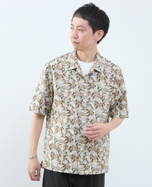 ボタニカルプリント半袖オープンカラーシャツ 詳細画像 ホワイト 15