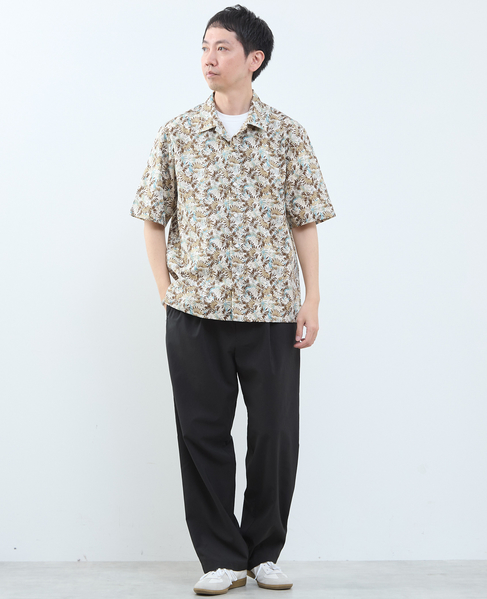 ボタニカルプリント半袖オープンカラーシャツ 詳細画像 ホワイト 16