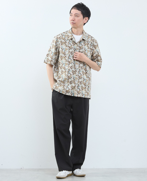 ボタニカルプリント半袖オープンカラーシャツ 詳細画像 ホワイト 17