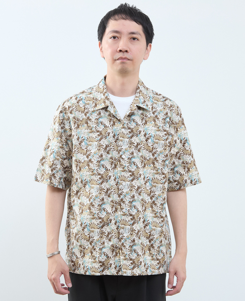 ボタニカルプリント半袖オープンカラーシャツ 詳細画像 ホワイト 2