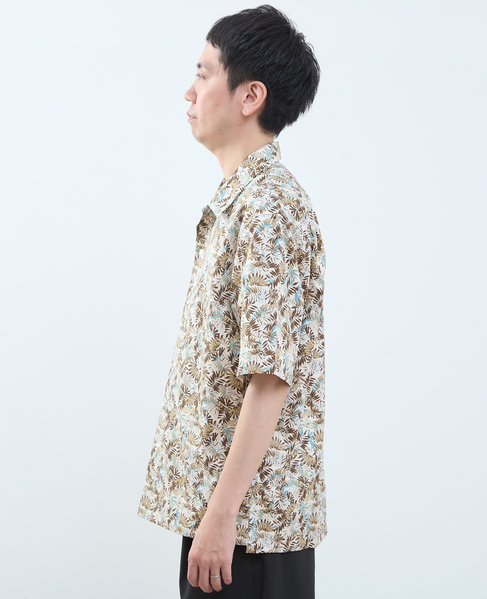 ボタニカルプリント半袖オープンカラーシャツ 詳細画像 ホワイト 3