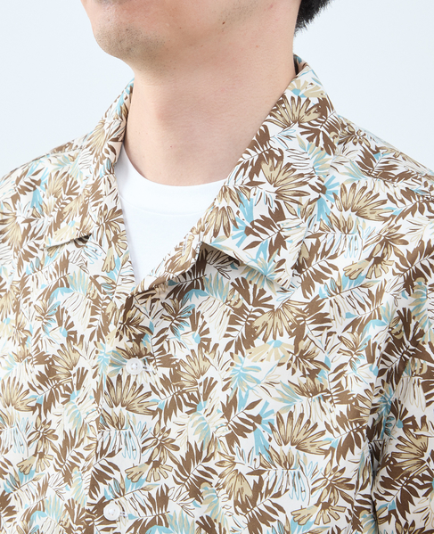 ボタニカルプリント半袖オープンカラーシャツ 詳細画像 ホワイト 6