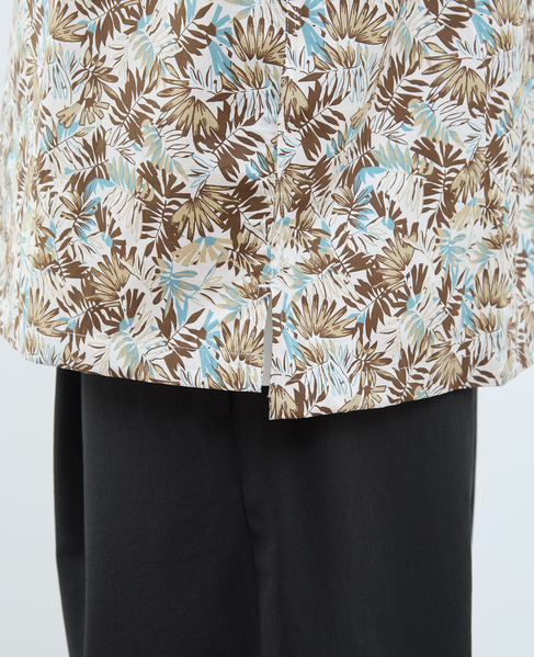 ボタニカルプリント半袖オープンカラーシャツ 詳細画像 ホワイト 7