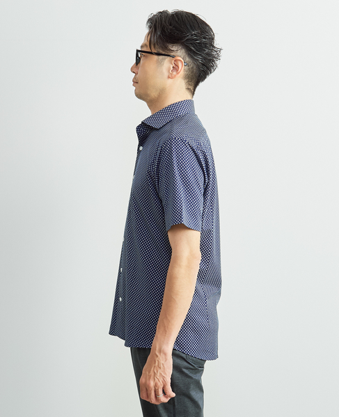 プレミアムジャージワイドカラー半袖シャツ 詳細画像 ブルー 3