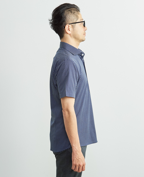 プレミアムジャージワイドカラー半袖シャツ 詳細画像 ブルー 5