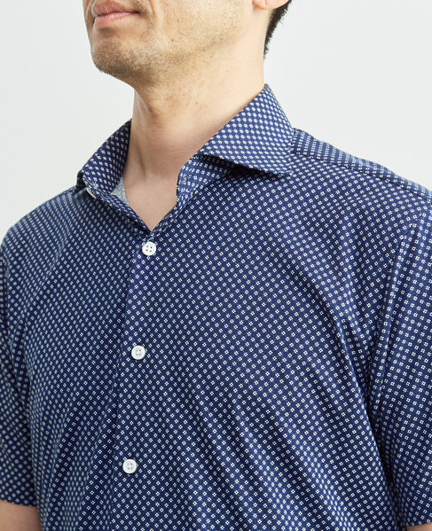 プレミアムジャージワイドカラー半袖シャツ 詳細画像 ブルー 6