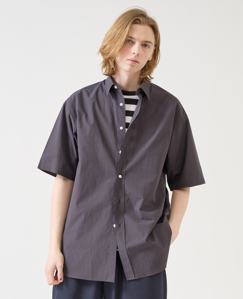 【1978 MEN'S MELROSE】オーガニックタイプライターH/Sシャツ 詳細画像 チャコールグレー 2