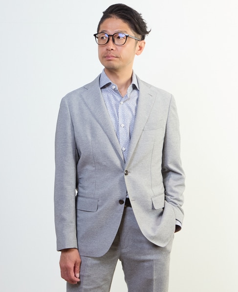 カラミストレッチコンフォートジャケット(セットアップ可) 詳細画像 ライトグレー 1