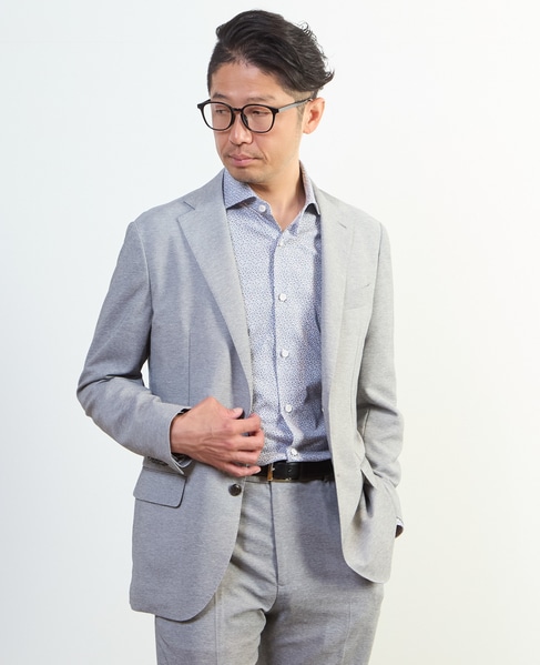 カラミストレッチコンフォートジャケット(セットアップ可) 詳細画像 ライトグレー 14