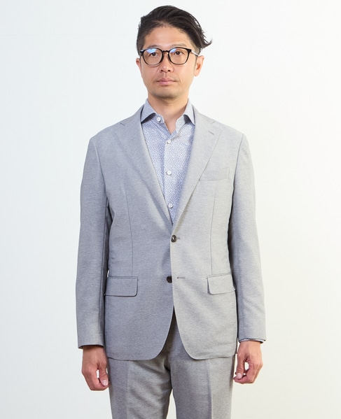 カラミストレッチコンフォートジャケット(セットアップ可) 詳細画像 ライトグレー 2