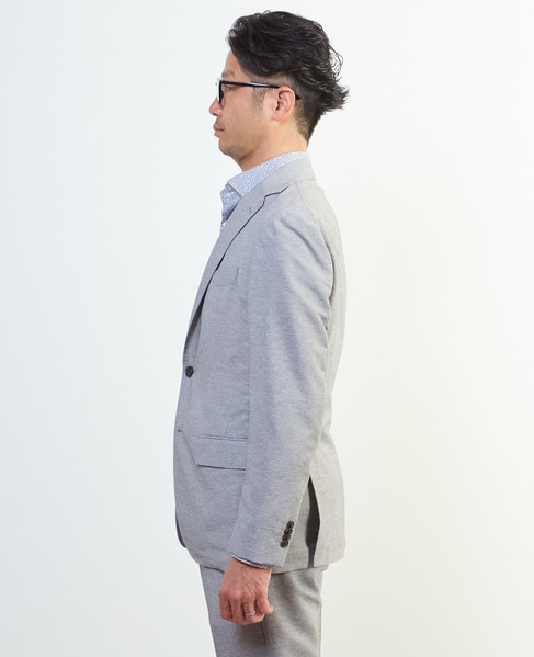カラミストレッチコンフォートジャケット(セットアップ可) 詳細画像 ライトグレー 3