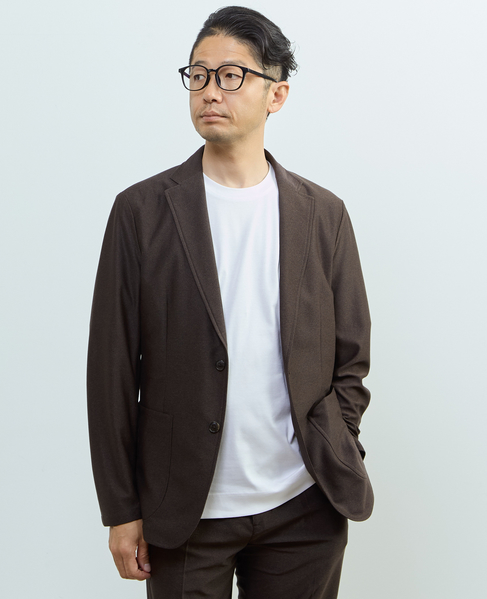 トラベストジャージイージージャケット(セットアップ可) 詳細画像 ブラウン 1