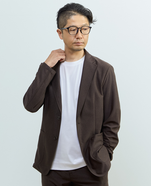 トラベストジャージイージージャケット(セットアップ可) 詳細画像 ブラウン 14